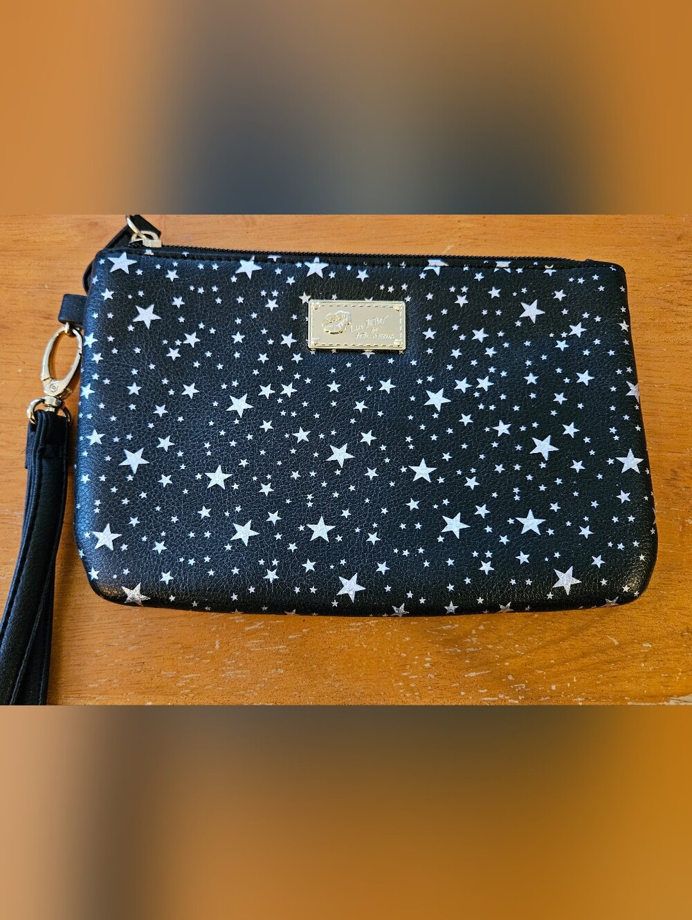 Luv Betsey by Betsey Johnson Black Star Print Wristlet Clutch